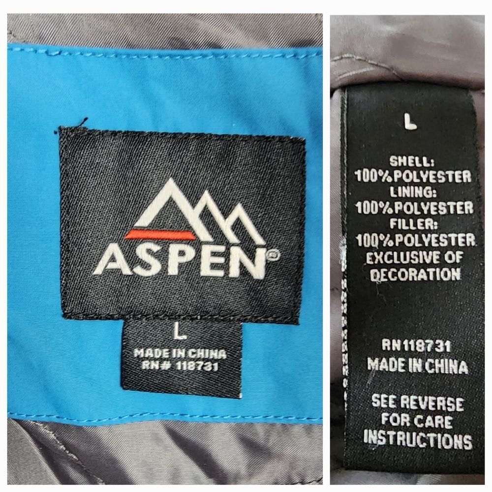 Aspen 3-in-1 Parka Jacket Women's Large Turquoise Blue Gorpcore Hooded Windbreak - Picture 2 of 16